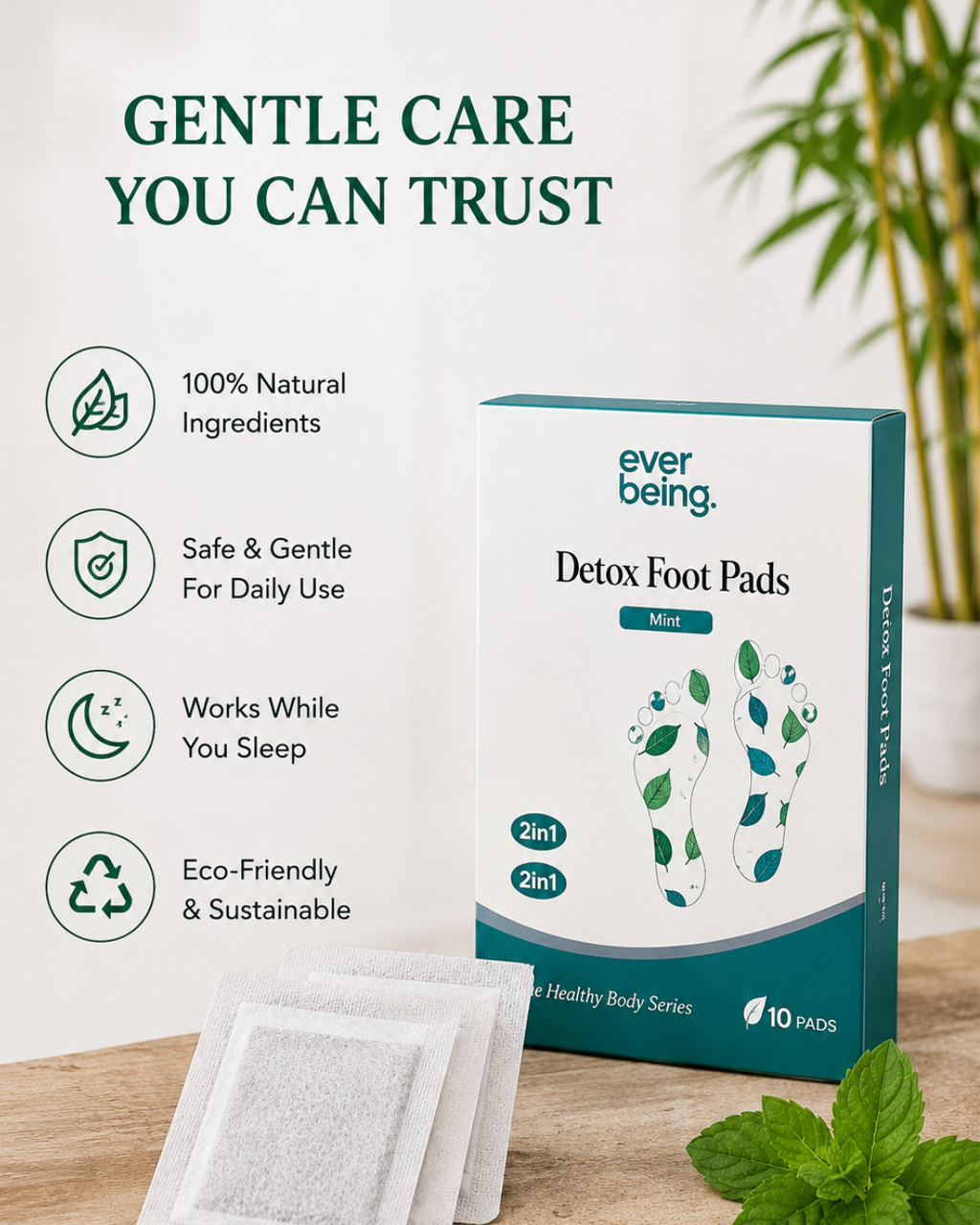 Ever Being Detox Foot Pads – Natural Overnight Cleanse