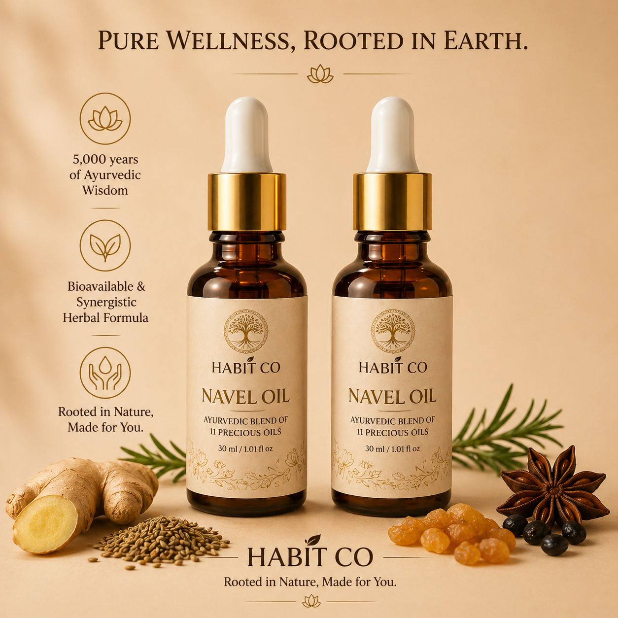 Habit Co | Belly Button Oil ( Nabhi Oil )