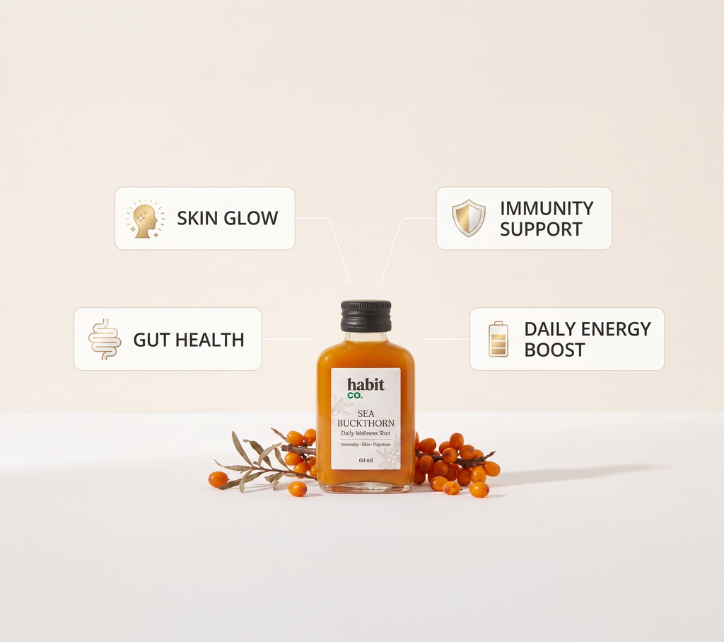 Sea Buckthorn Daily Wellness Shot for Skin, Immunity & Gut Health