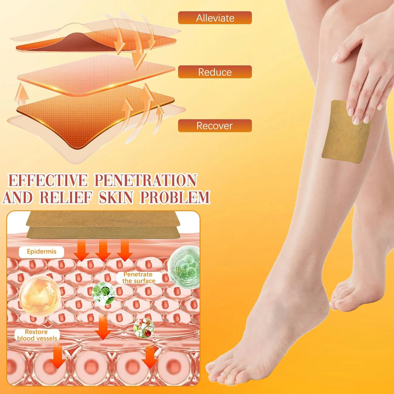 Varicose Vein Relief Patches – Instant Swelling & Pain Relief for Light, Healthy Legs
